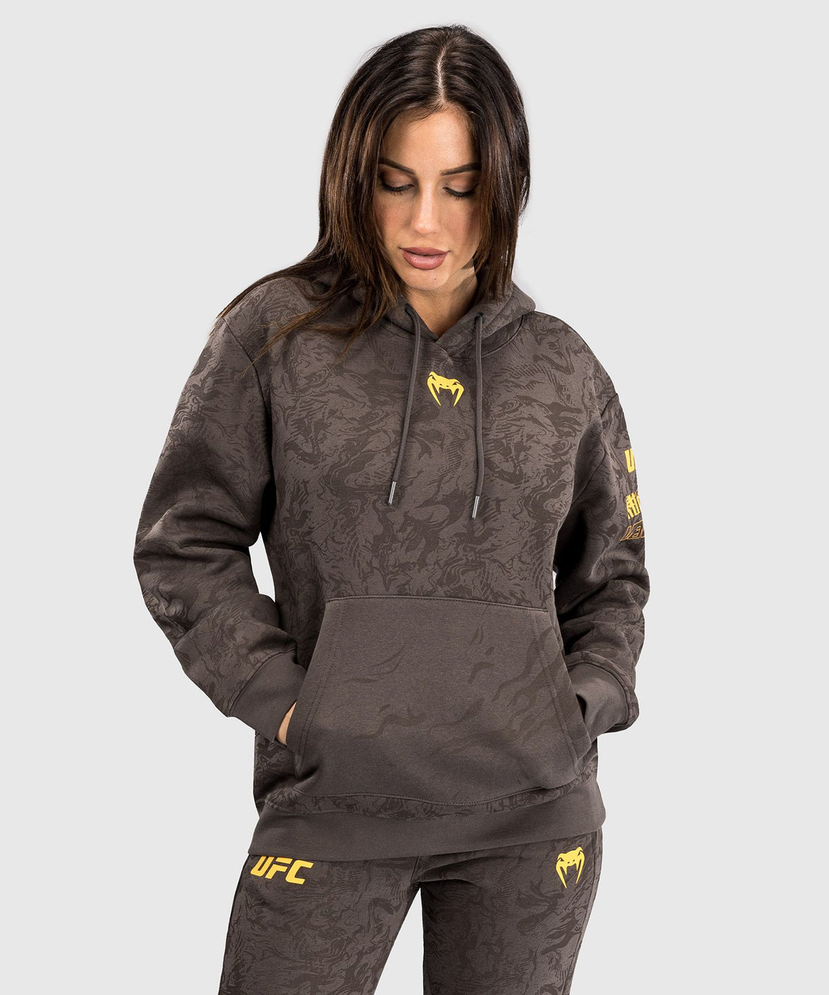 UFC Fusion by Venum Fight Week Women's Pullover Hoodie - Earthen Brown