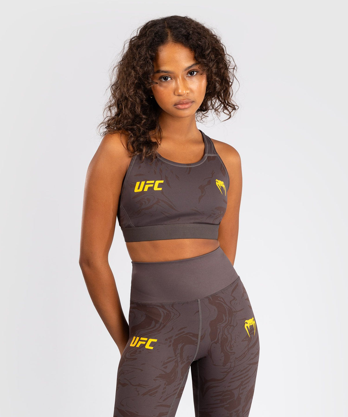 UFC Fusion by Venum Fight Week Women's Sports Bra - Earthen Brown