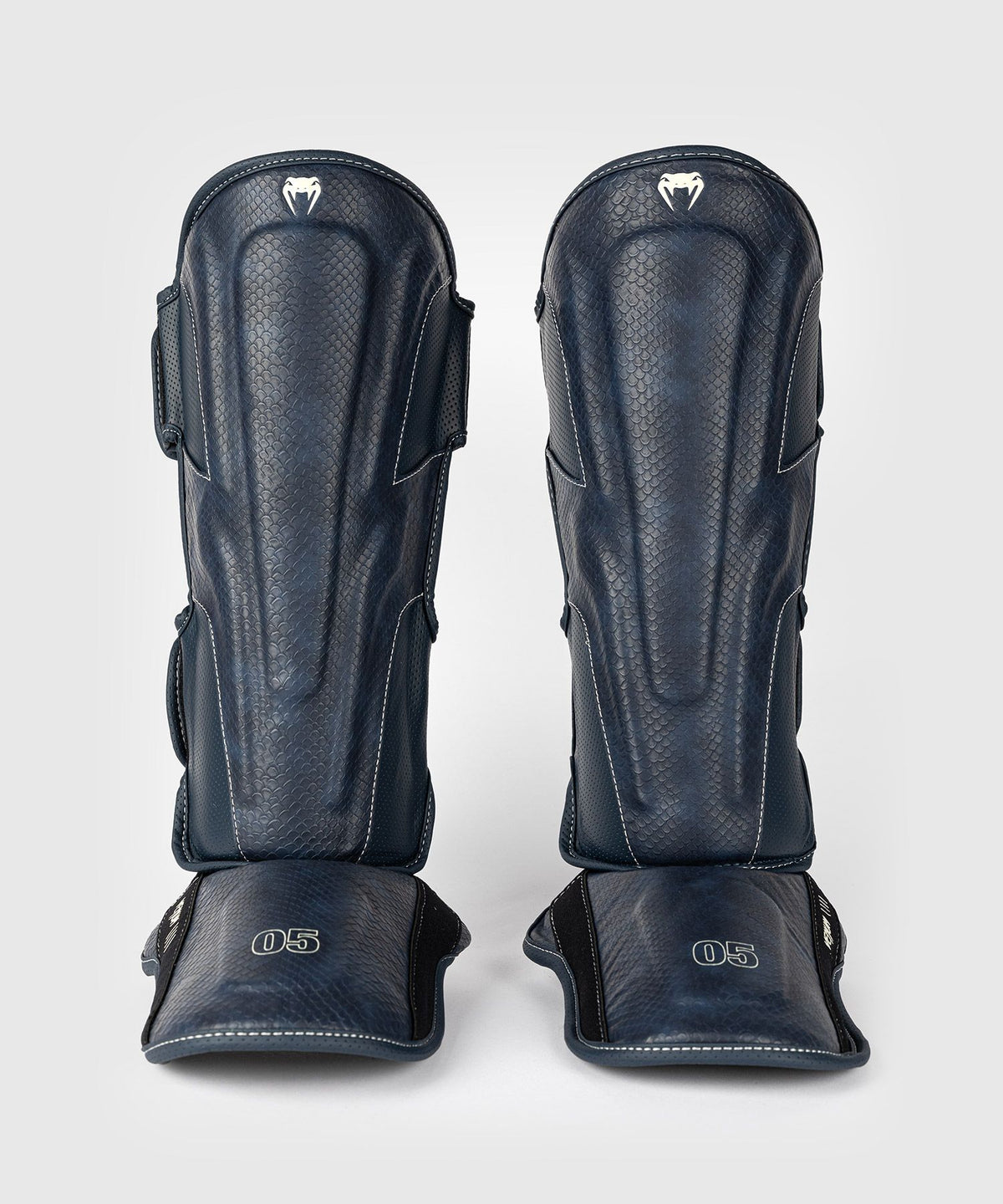 Venum Impact Evo Scales Shinguards - Midnight Blue