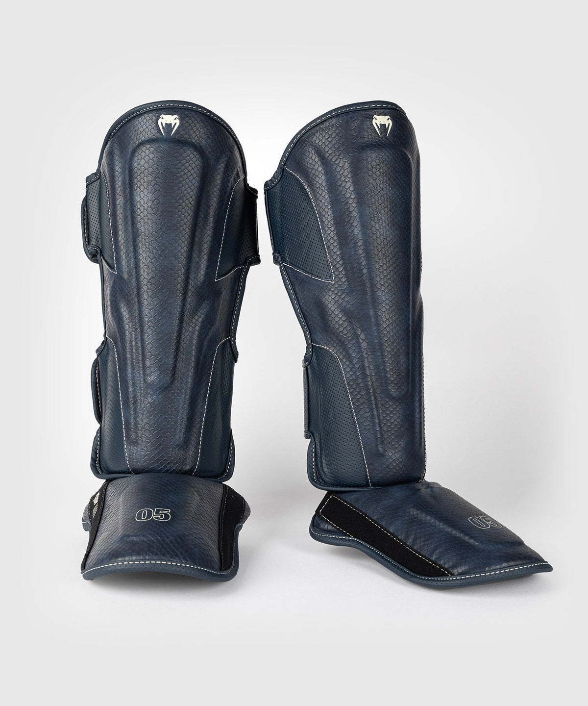Venum Impact Evo Scales Shinguards - Midnight Blue