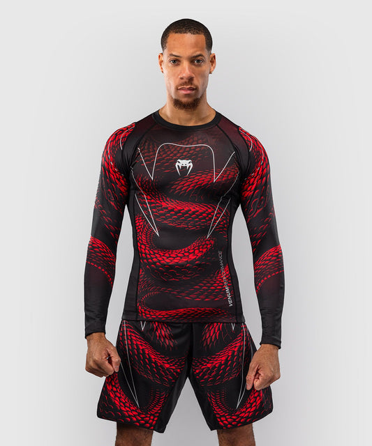 Venum Matupa Long Sleeve Rashguard - Black/Red/Silver