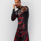 Venum Matupa Long Sleeve Rashguard - Black/Red/Silver